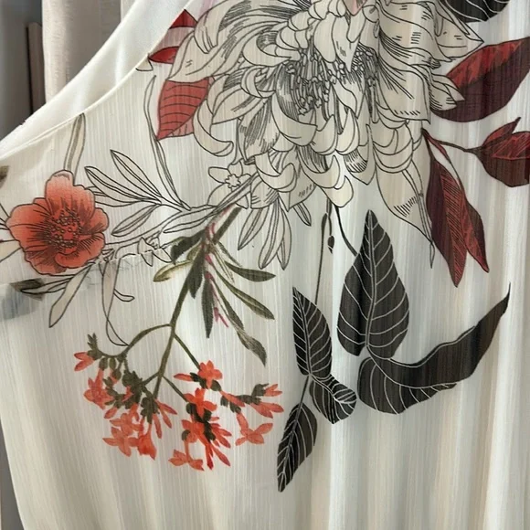 City Chic Red and Cream Floral Dress, 18